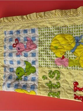 That’s our baby ! Vintage Yellow Baby Quilt Panel with Princess Fabrics  46x54